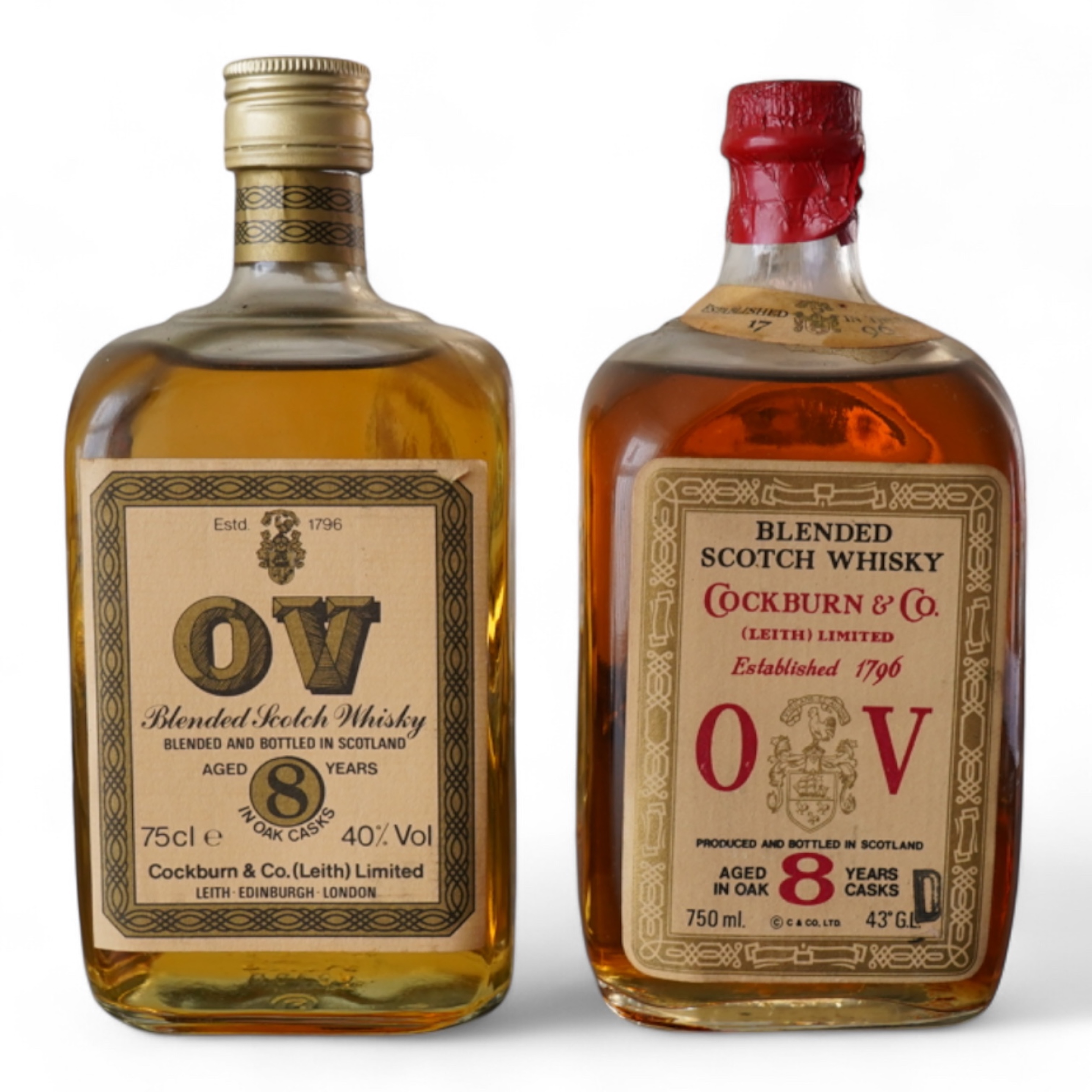 Two bottles of Cockburn scotch whisky